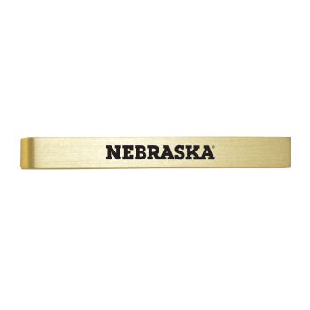 Brushed Steel Tie Clip - Nebraska Cornhuskers