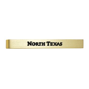 Brushed Steel Tie Clip - North Texas Mean Green