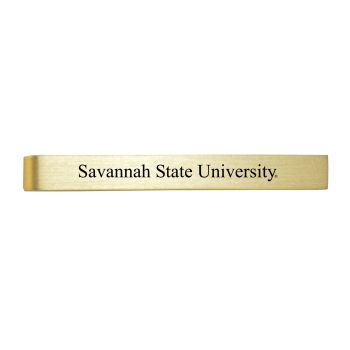 Brushed Steel Tie Clip - Savannah State Tigers