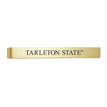 Brushed Steel Tie Clip - Tarleton State Texans