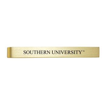 Brushed Steel Tie Clip - Southern University Jaguars