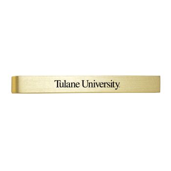 Brushed Steel Tie Clip - Tulane Pelicans