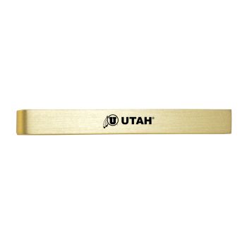 Brushed Steel Tie Clip - Utah Utes