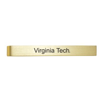 Brushed Steel Tie Clip - Virginia Tech Hokies