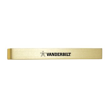 Brushed Steel Tie Clip - Vanderbilt Commodores