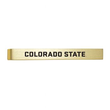 Brushed Steel Tie Clip - Colorado State Rams