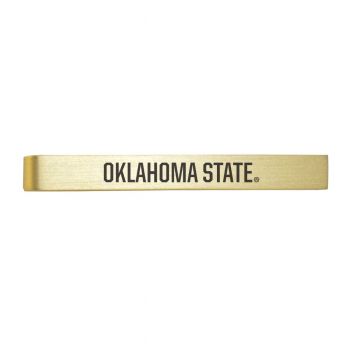 Brushed Steel Tie Clip - Oklahoma State Bobcats