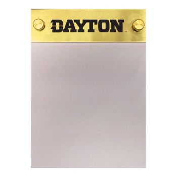 Brushed Stainless Steel Notepad Holder - Dayton Flyers