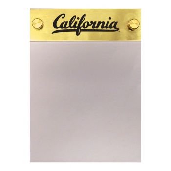 Brushed Stainless Steel Notepad Holder - Cal Bears