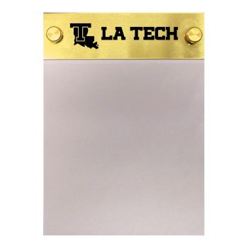 Brushed Stainless Steel Notepad Holder - LA Tech Bulldogs