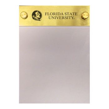 Brushed Stainless Steel Notepad Holder - Florida State Seminoles