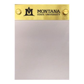 Brushed Stainless Steel Notepad Holder - Montana State Bobcats
