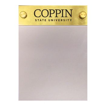 Brushed Stainless Steel Notepad Holder - Coppin State Eagles