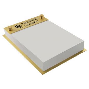 Brushed Stainless Steel Notepad Holder - Wake Forest Demon Deacons