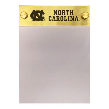 Brushed Stainless Steel Notepad Holder - North Carolina Tar Heels
