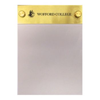 Brushed Stainless Steel Notepad Holder - Wofford Terriers