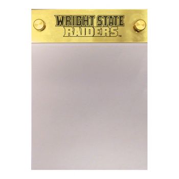 Brushed Stainless Steel Notepad Holder - Wright State Raiders