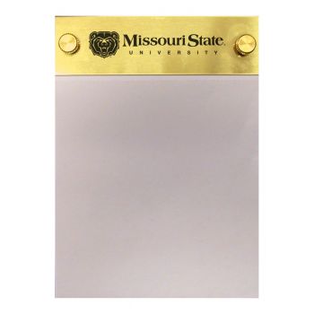 Brushed Stainless Steel Notepad Holder - Missouri State Bears