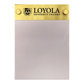 Brushed Stainless Steel Notepad Holder - Loyola Ramblers