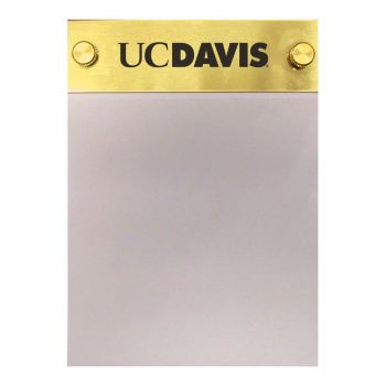 Brushed Stainless Steel Notepad Holder - UC Davis Aggies