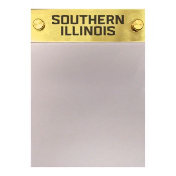 Brushed Stainless Steel Notepad Holder - Southern Illinois Salukis