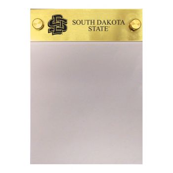 Brushed Stainless Steel Notepad Holder - South Dakota State Jackrabbits