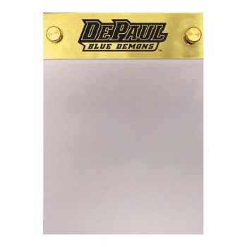 Brushed Stainless Steel Notepad Holder - DePaul Blue Demons