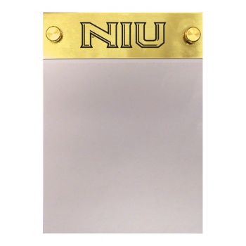 Brushed Stainless Steel Notepad Holder - NIU Huskies