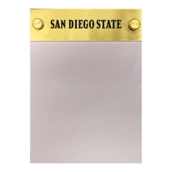 Brushed Stainless Steel Notepad Holder - SDSU Aztecs