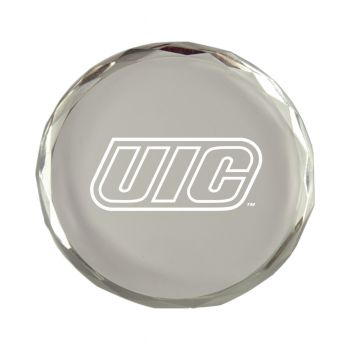 Crystal Paper Weight - UIC Flames