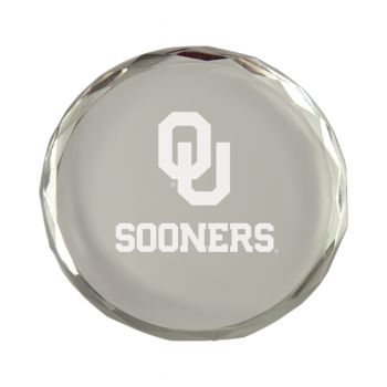 Crystal Paper Weight - Oklahoma Sooners