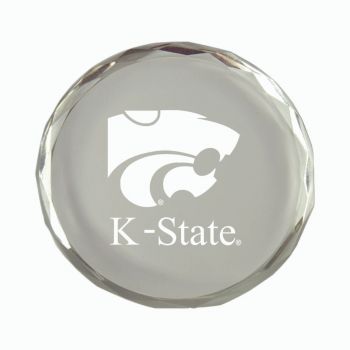 Crystal Paper Weight - Kansas State Wildcats