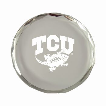 Crystal Paper Weight - TCU Horned Frogs