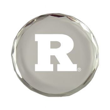 Crystal Paper Weight - Rutgers Knights