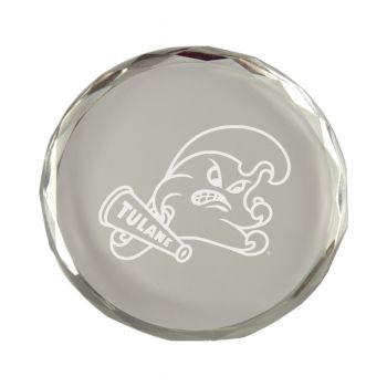 Crystal Paper Weight - Tulane Pelicans
