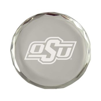 Crystal Paper Weight - Oklahoma State Bobcats