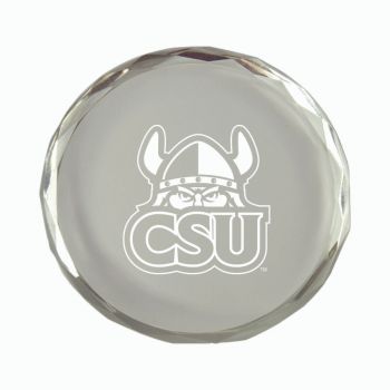 Crystal Paper Weight - Cleveland State Vikings