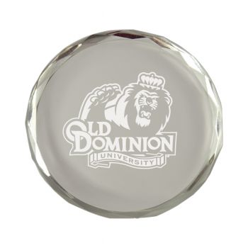 Crystal Paper Weight - Old Dominion Monarchs