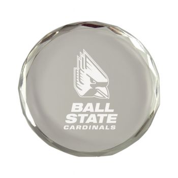 Crystal Paper Weight - Ball State Cardinals