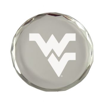 Crystal Paper Weight - West Virginia Mountaineers
