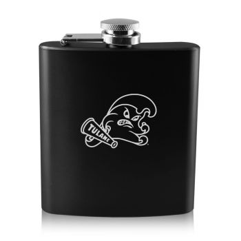 6 oz Stainless Steel Hip Flask - Tulane Pelicans