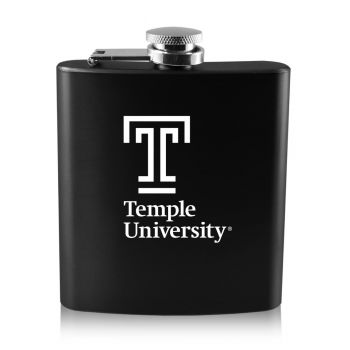 6 oz Stainless Steel Hip Flask - Temple Owls