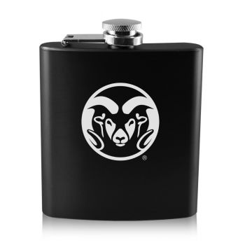 6 oz Stainless Steel Hip Flask - Colorado State Rams