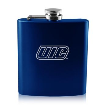 6 oz Stainless Steel Hip Flask - UIC Flames