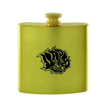 6 oz Brushed Stainless Steel Flask - Arkansas Pine Bluff Golden Lions