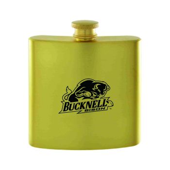 6 oz Brushed Stainless Steel Flask - Bucknell Bison