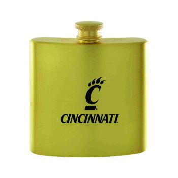 6 oz Brushed Stainless Steel Flask - Cincinnati Bearcats