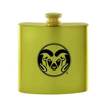 6 oz Brushed Stainless Steel Flask - Colorado State Rams