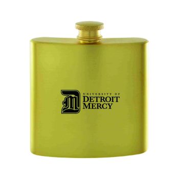 6 oz Brushed Stainless Steel Flask - Detroit Mercy Titans