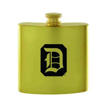 6 oz Brushed Stainless Steel Flask - Duquesne Dukes
